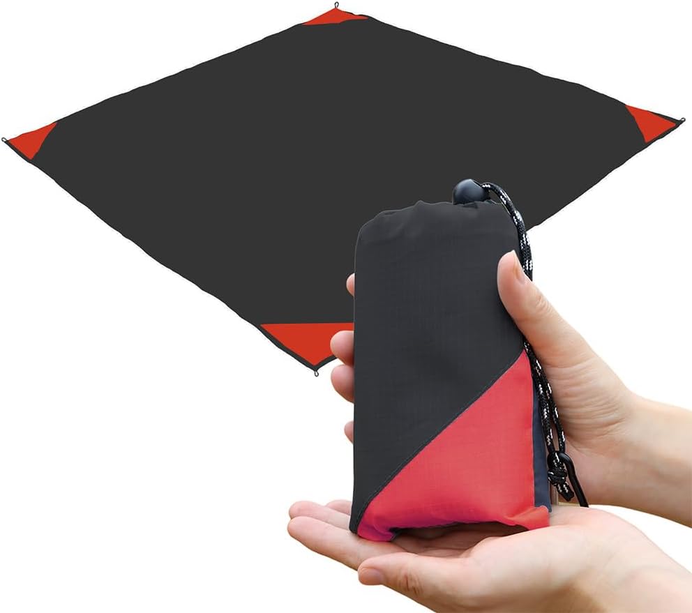 Pocket Picnic Blanket, Compact Lightweight Tarp for Camping
