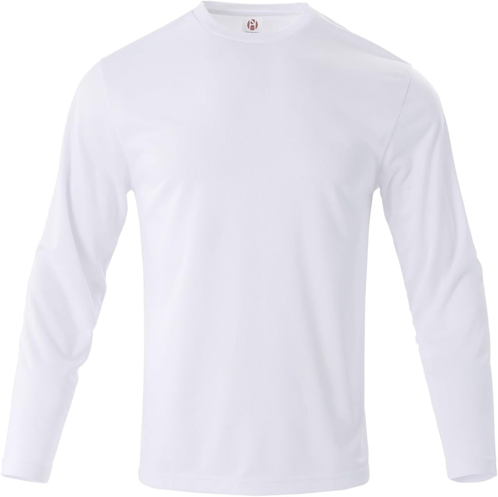Facitisu Men Long Sleeve T Shirts Pack Quick Dry Athletic Running Activewear Workout Performance Tee Shirts
