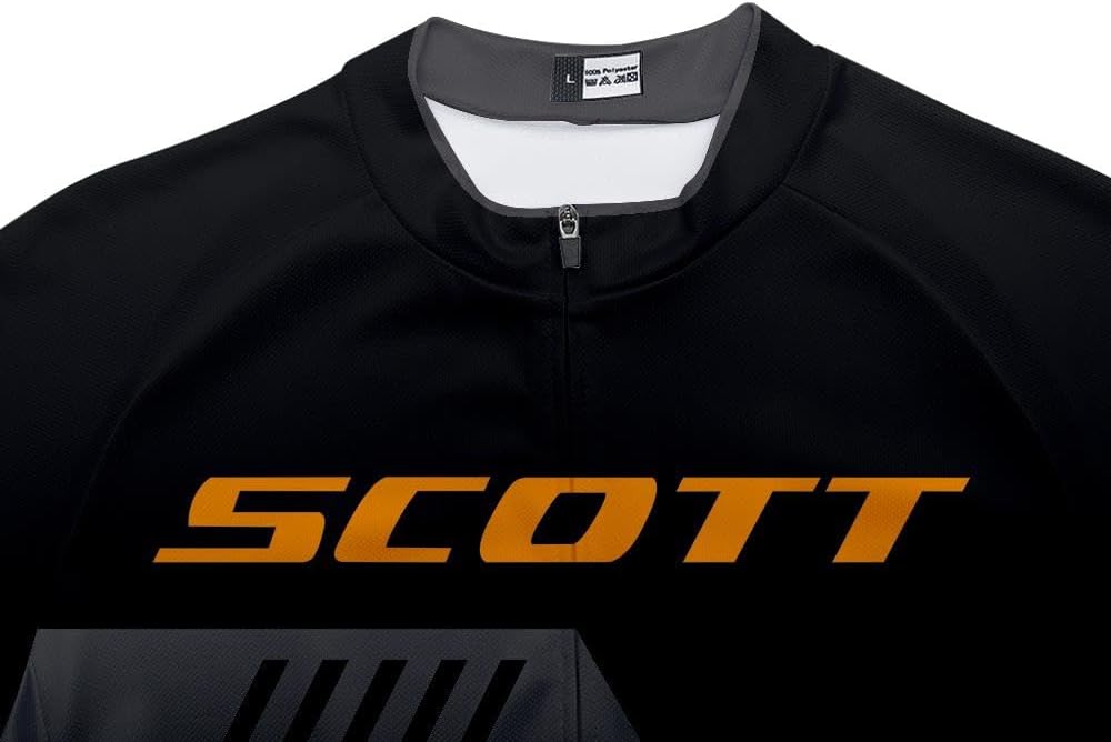 Men's Cycling Jersey Set Long Sleeve Bike Shirts Bicycle Clothing Cycling Bib Pants with 20D Gel Padded