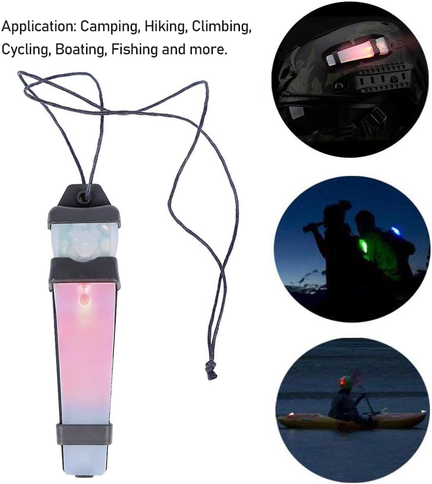 2 Pack Personal Identification Marker Light Tactical FMA Helmet Safety Flashing Signal Light for Outdoors Hunting Hiking Cycling Fishing Boating(Red)