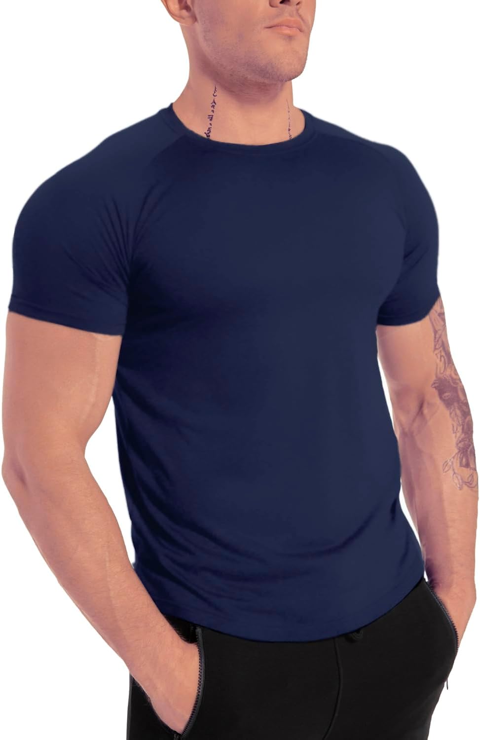 Men's 3pack Dry Fit Workout Gym T Shirts Short Sleeve Moisture Wicking Tops
