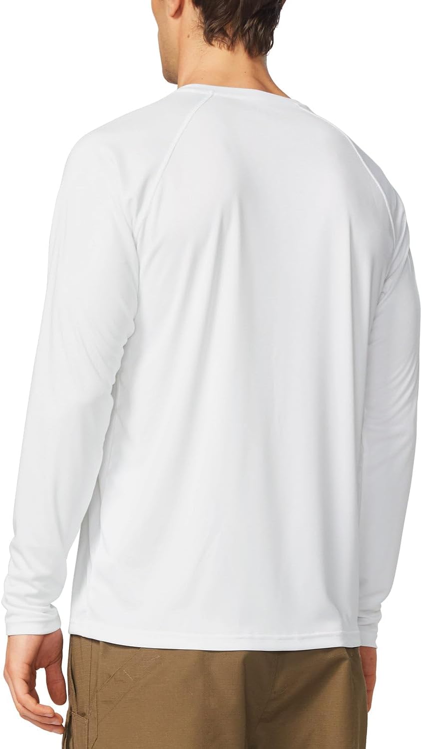 baleaf Men's UPF 50+ Sun Protection Shirts Long Sleeve Rash Guard