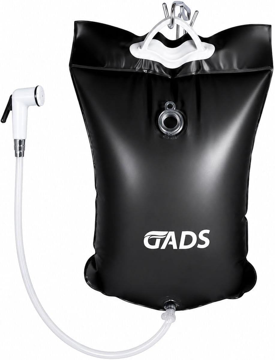 Portable 2.5 gal Bedside and Outdoor Shower Bag with Hose and Sprayer