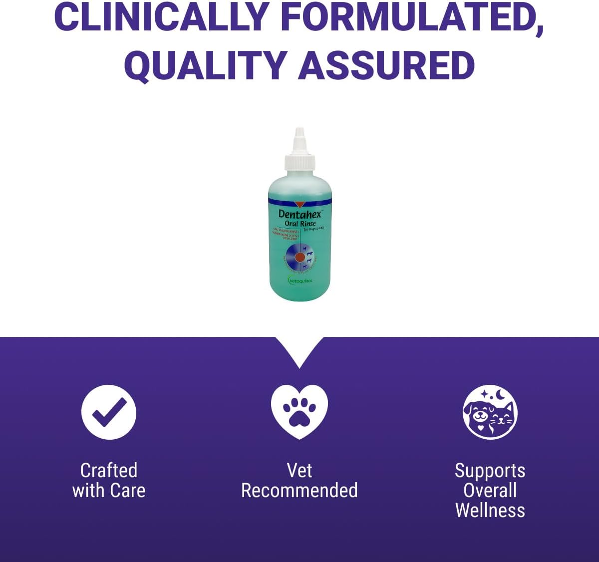 Vetoquinol Dentahex Pet Oral Hygiene Rinse, 8oz