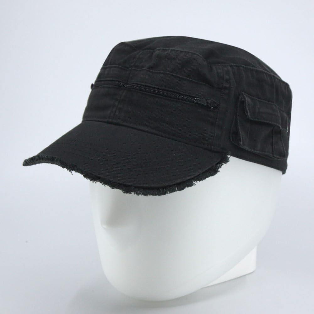 The Vintage Year Washed Cotton Distressed Cadet Hat - Tactical Military Baseball Cap for Men & Women, Outdoor Casual Wear