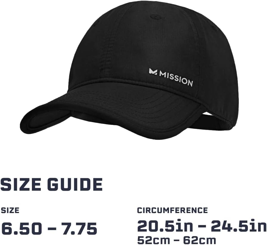 MISSION Cooling Performance Hat, Unstructured Low-Profile Adjustable Fit - UPF 50 - for Running, Workouts & Outdoors