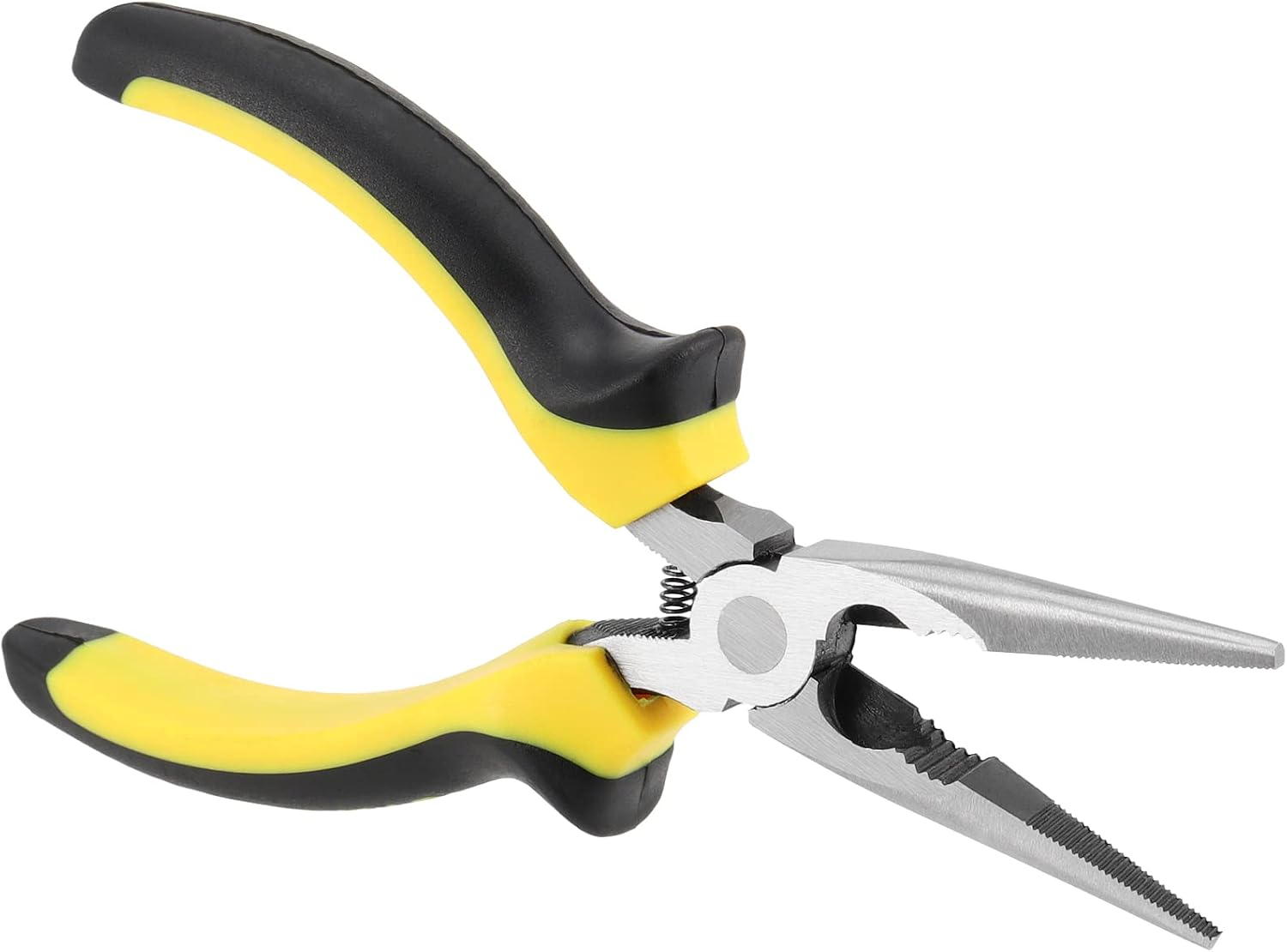 SINJEUN 15 Pack 6 Inch Needle Nose Pliers with Cutter, Insulated Handle Side Cut for Bending and Cutting, Long Reach