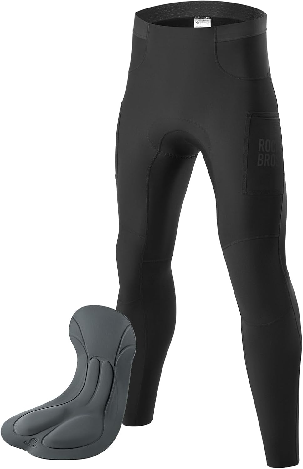 ROCKBROS Men's Thermal Cycling Tights Padded Winter Bike Pants