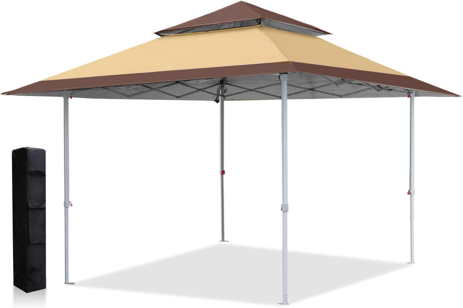 ABCCANOPY 13x13 Instant Pop Up Canopy Tent, Double Vented Top, Beige