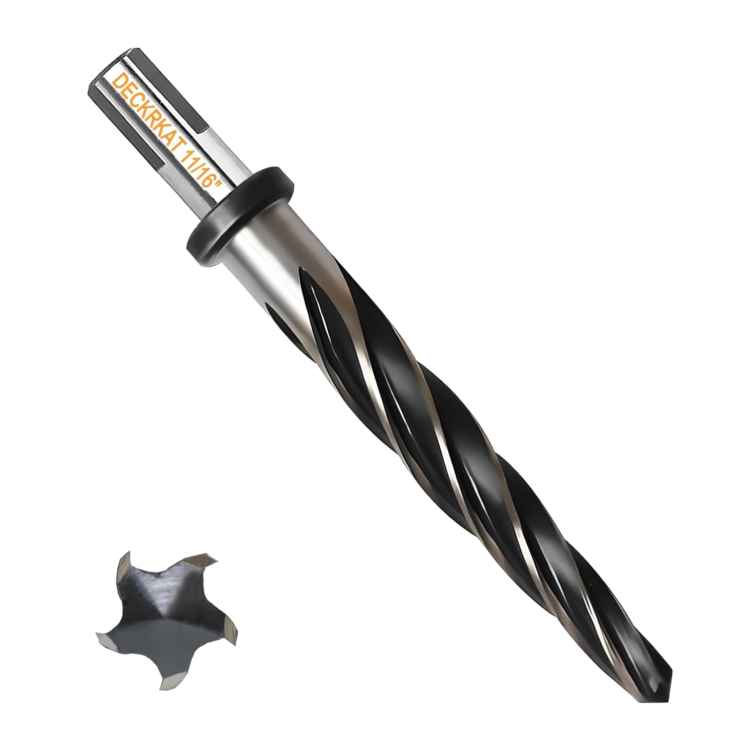 11/16" Reamer Drill Bit for Metal, M2 HSS Taper Reamer for Steel, Alloy, Wood, Plastic to Align, Enlarge Holes – 5-Spiral Flutes,1/2" Non-Slip Shank, 17mm Car Reamer, Bridge Construction Reamer