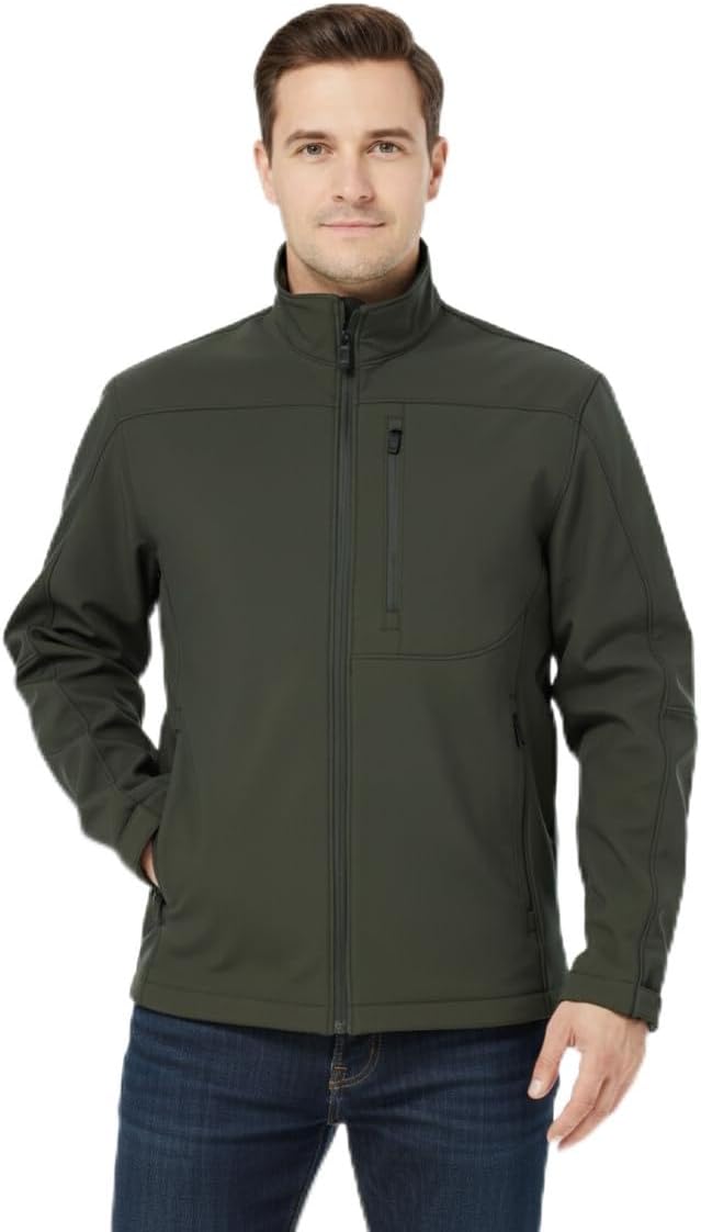 Weatherproof Men's Softshell Jacket – Wind & Water Resistant – Breathable, Lightweight Outdoor Coat