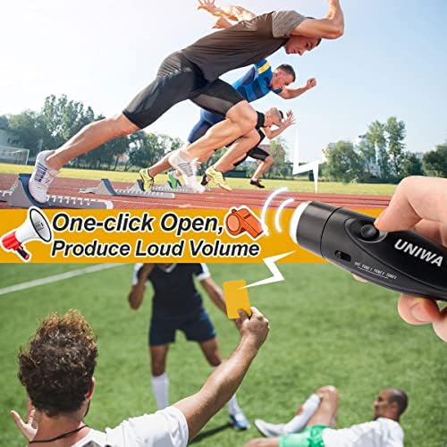 UNIWA Electronic Whistle, 4 Pack Handheld Whistle for Outdoor Sports