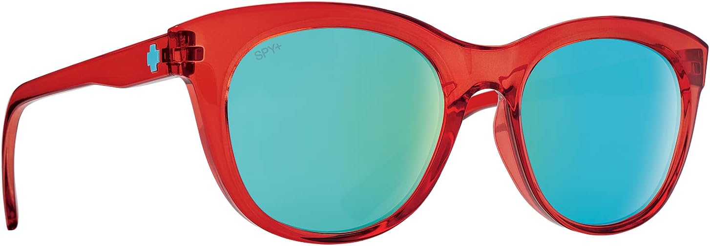 Spy Optic Boundless, Round Cat-Eye Sunglasses, Color and Contrast Enhancing Lenses