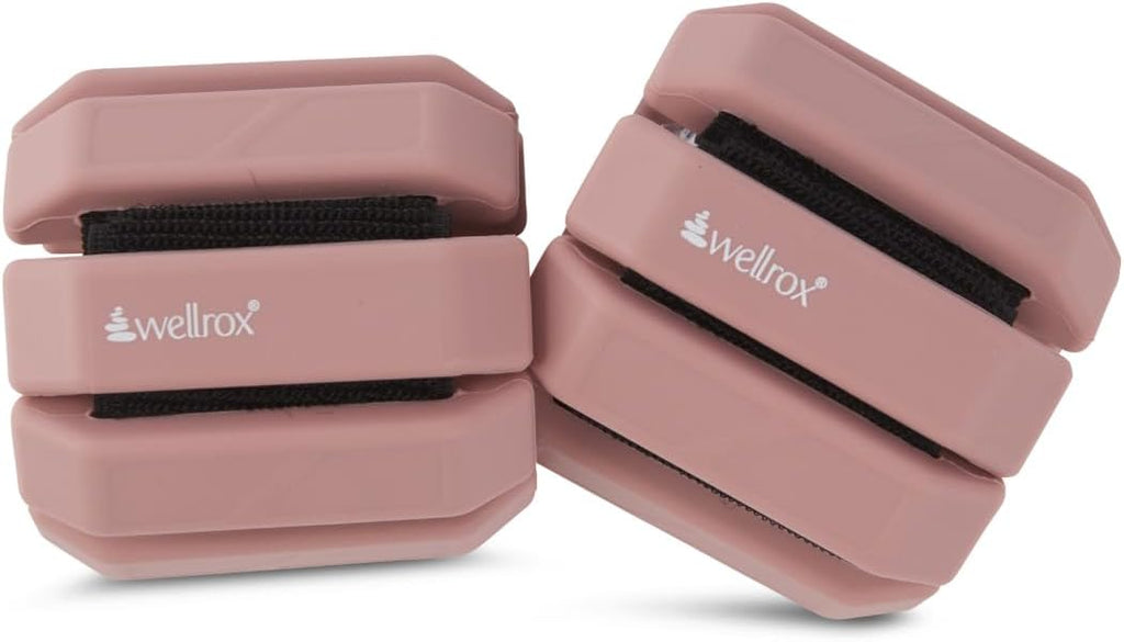Wellrox Weighted Bangles – Adjustable Ankle & Wrist Weights Set for Women & Men, 2.4 lb Total (1.2 lb Each) – Wearable Arm & Ankle Weights for Pilates, Yoga, Walking & Running