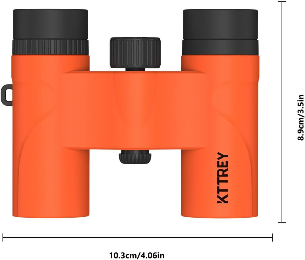 8x21 Compact Binoculars for Adults and Kids, Lightweight Pocket BAK4 Prism FMC Lens, Waterproof Shockproof for Bird Watching Travel Camping Concerts Hiking (Orange)