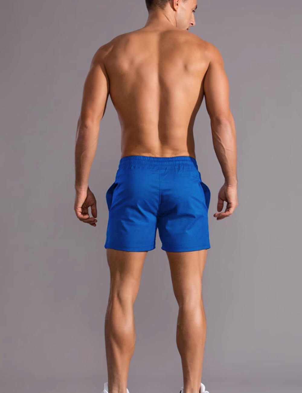 GYMAPE Mens Shorts 5 inch Cotton Gym Bodybuilding Workout