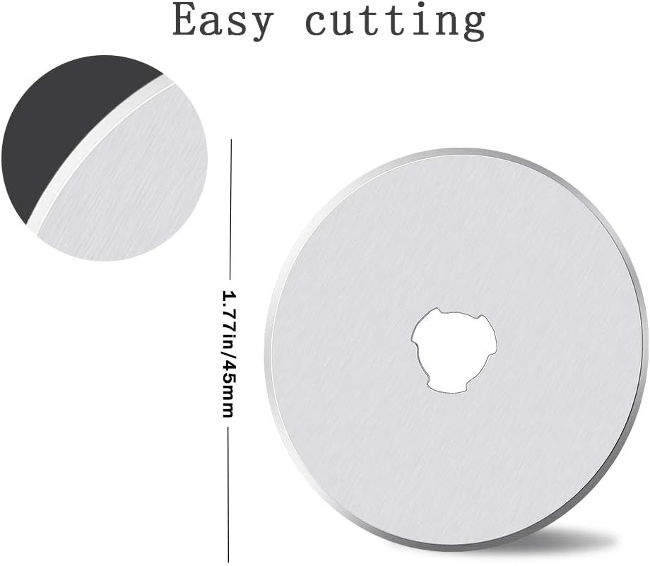 ZMAAGG Rotary Cutter For Fabric, 10 Pack 45mm Rotary Cutter, Fabric Cutter