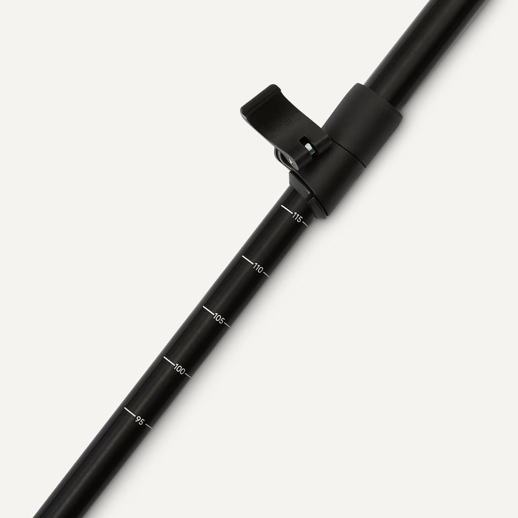 Amazon Basics Trekking Poles, Lightweight Collapsible Hiking Sticks with Quick Lock, EVA Grip & All-Terrain Accessories, Adjustable Aluminum, Black, 53in
