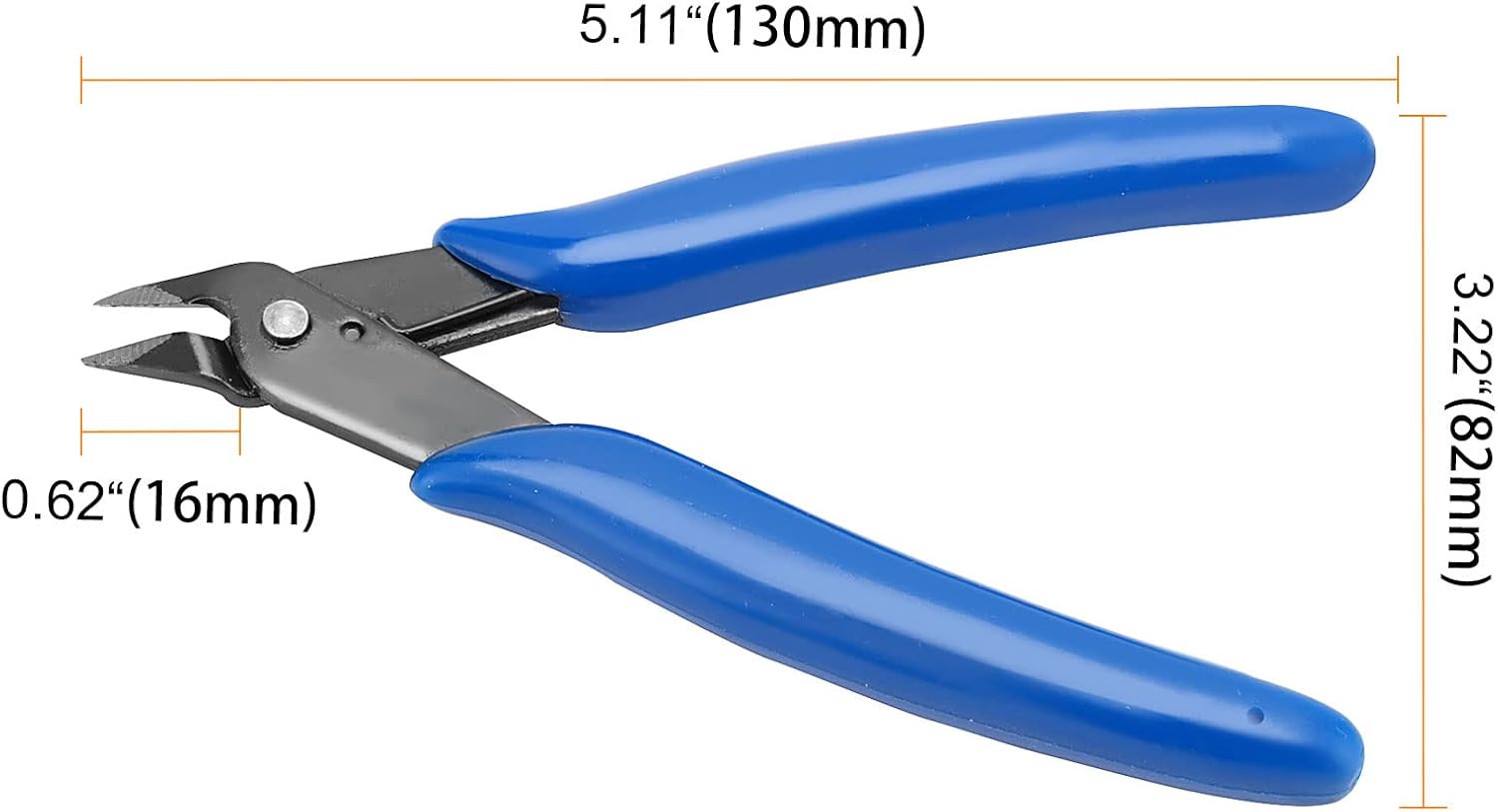 15 Pack 5 Inch Micro Wire Cutters,170 Wire Cutters with Internal Spring Small Side Flush Cut Pliers Precision Flush Cutters for Jewelry Making Professional Tools
