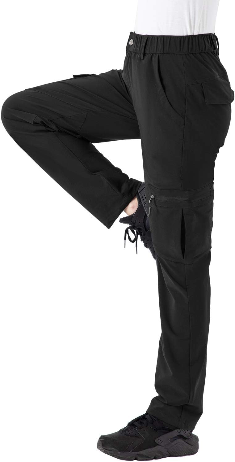Rdruko Women's Hiking Cargo Pants Water-Resistant Quick Dry UPF 50+ Travel Camping Work Pants Zipper Pockets