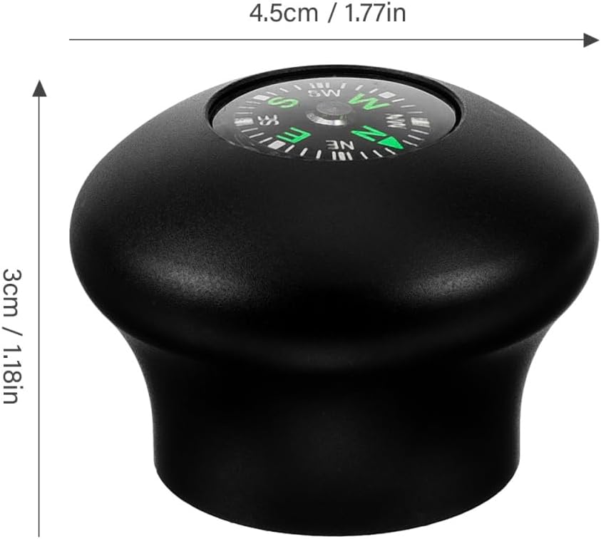 SUPVOX Trekking Pole Ball Handle Compass: Socket-in Hiking Stick Knob Compass Replacement for Wood Walking Poles, Mountaineering, and Climbing