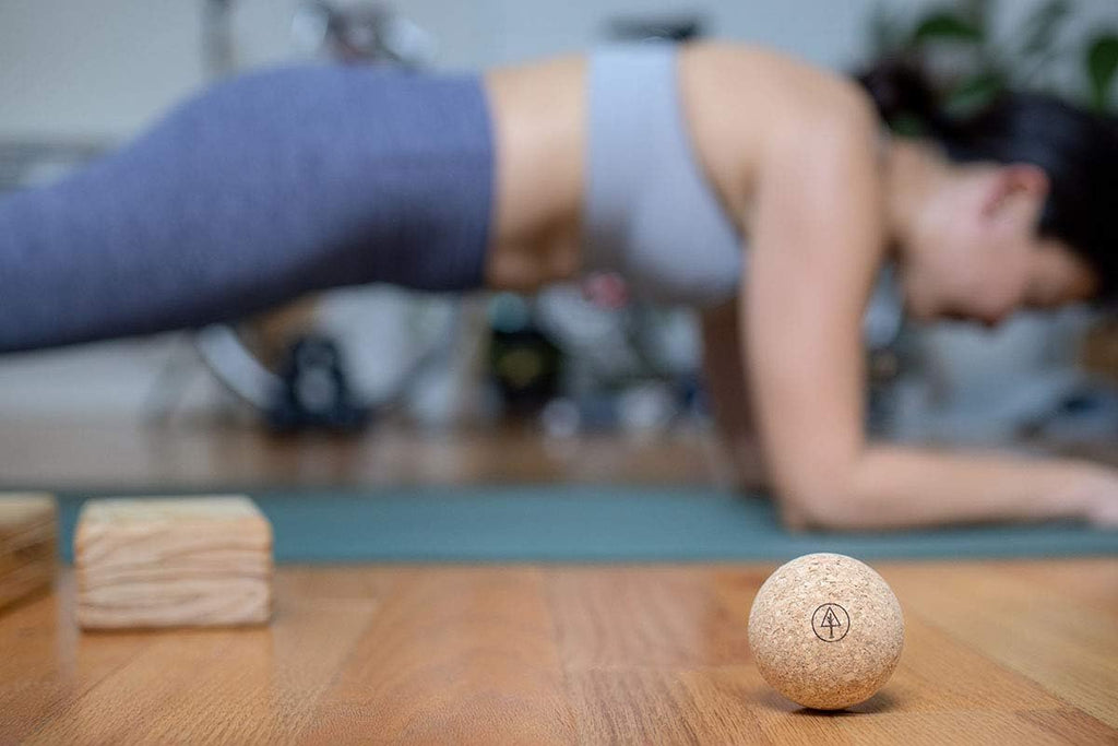 Travel Cork Massage Ball | Lightweight, Sustainable Alternative to Lacrosse Ball for Muscle Pain Relief (2.5 Inch (Pack of 1), Sanded Cork)