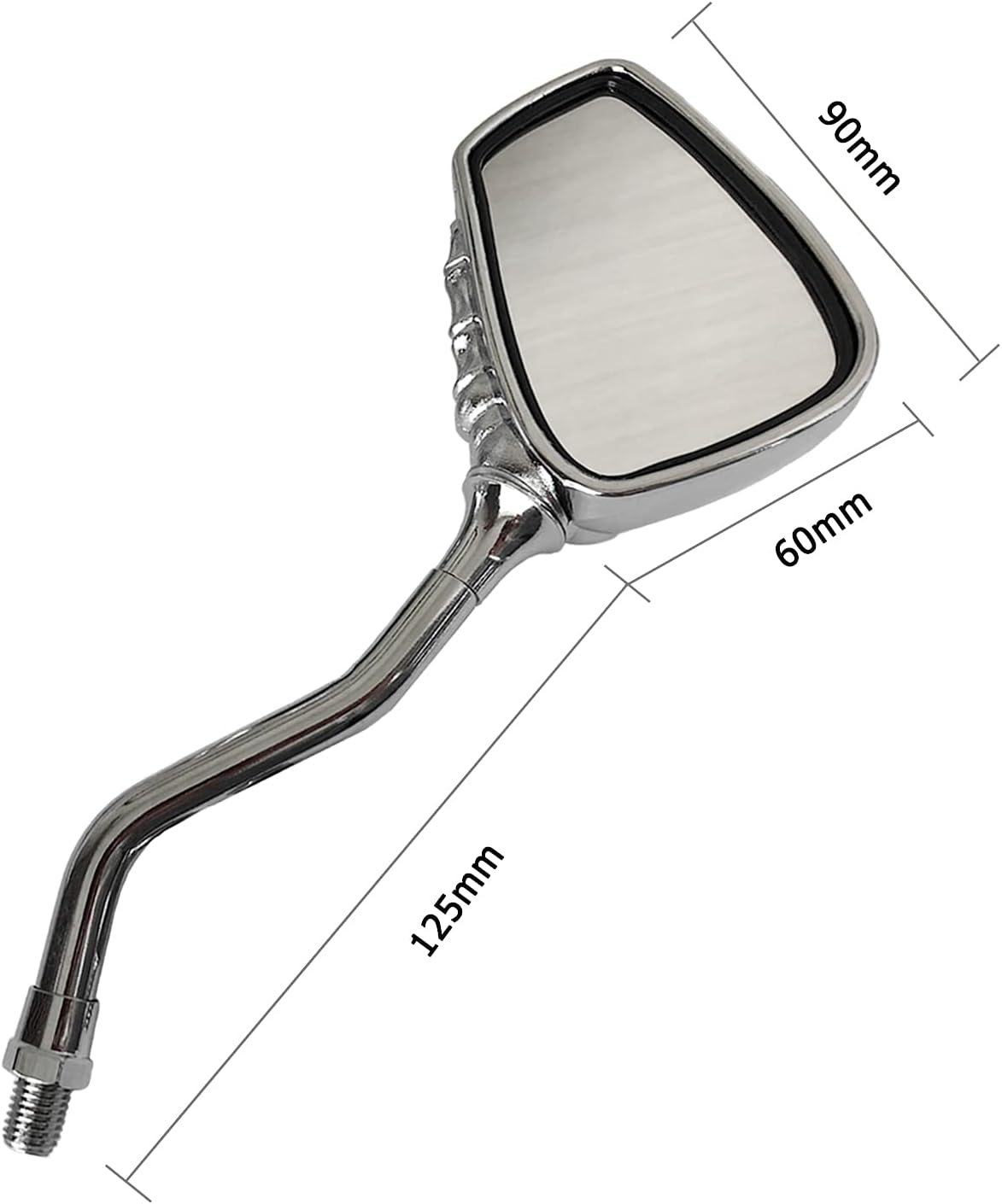 Universal Bicycle Mirror Bike Rear View Mirror 8mm 10mm Skull Hand Style Also for Motorcycle Rear View Mirrors silver