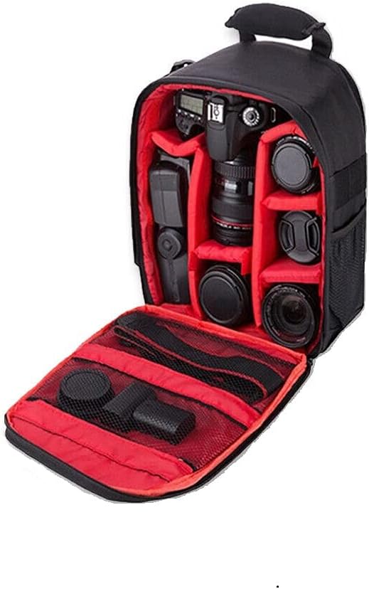 Waterproof SLR/DSLR Camera Backpack Shoulder Bag Travel Case For Canon Nikon Sony Digital Lens (Medium, Orange)