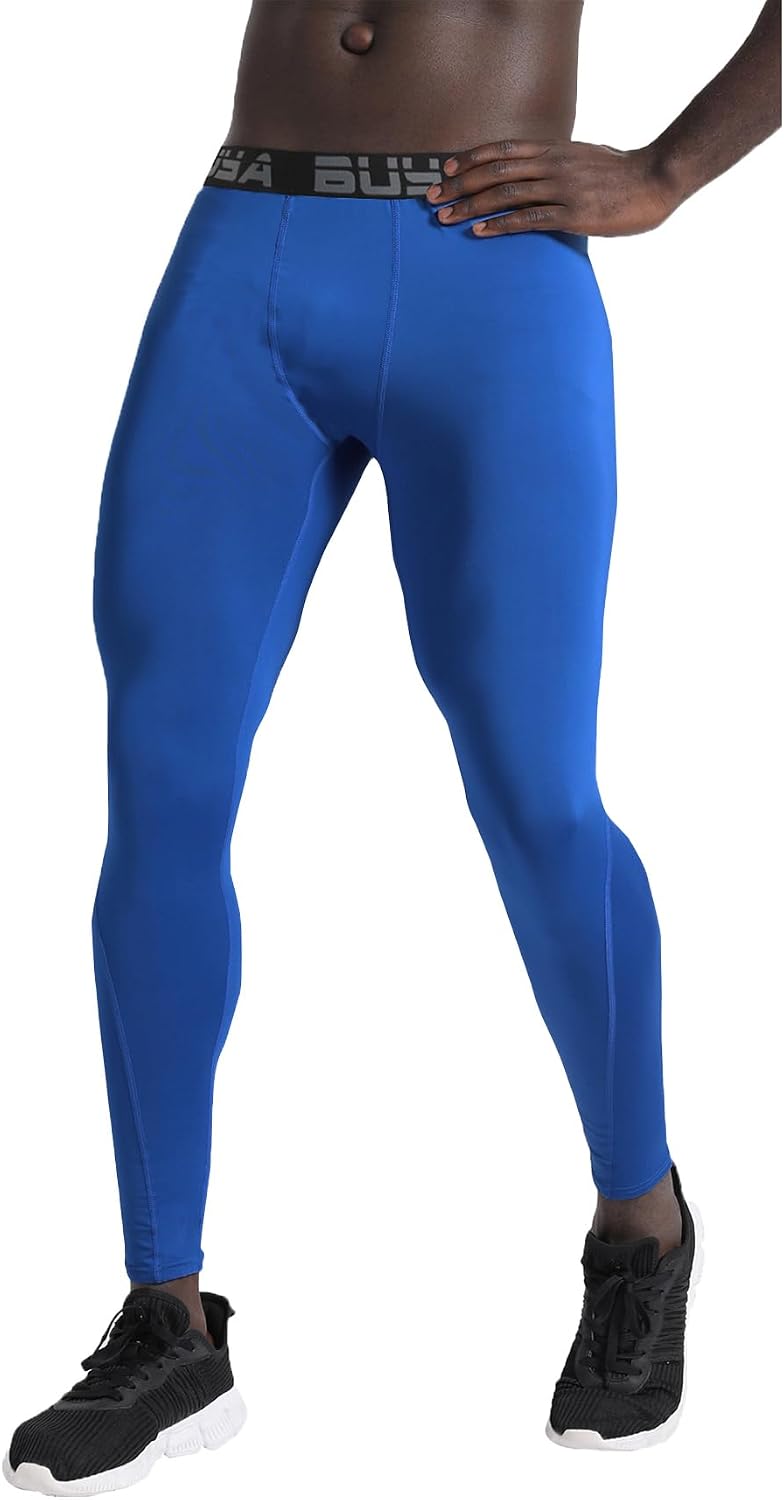 BUYJYA 3 or 5 Pack Men's Compression Pants Base Layer Tights Leggings