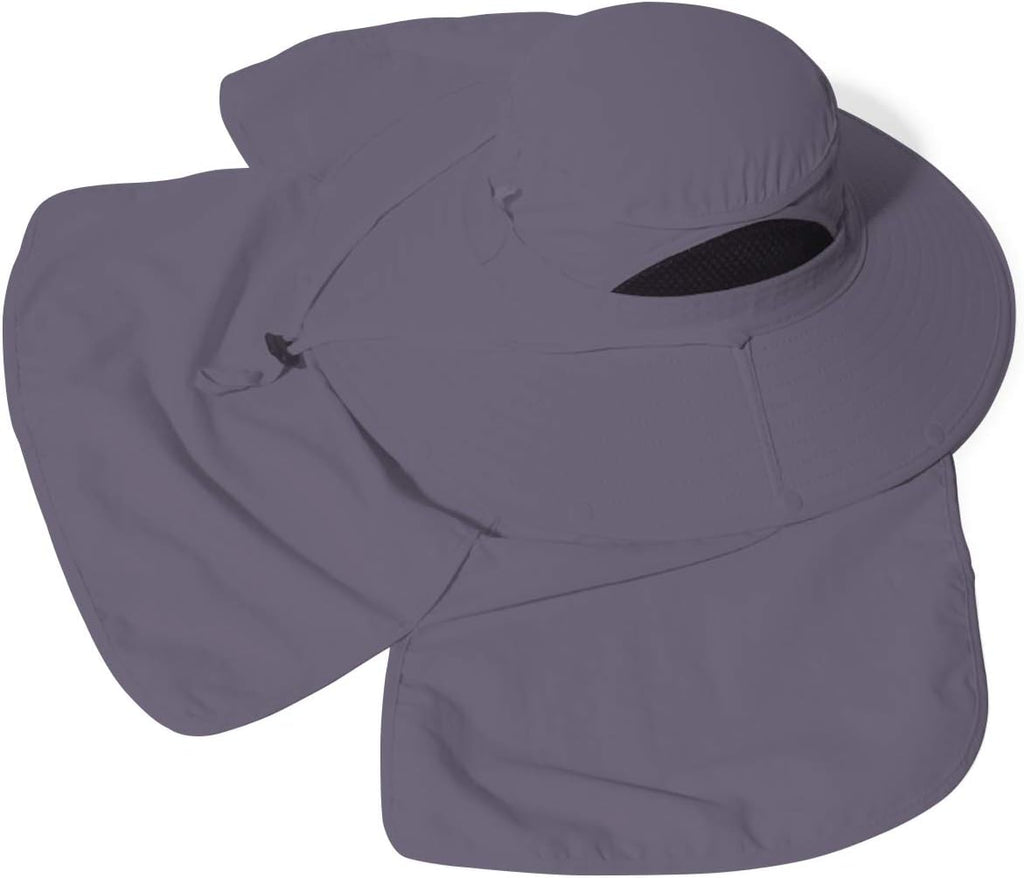 Sun Blocker Hats Outdoor Sun Protection Fishing Cap with Neck Flap Large Brim Outdoor Hat