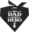 My Dad is My Here Firefighter Dog Bandana (Black, OS 338)