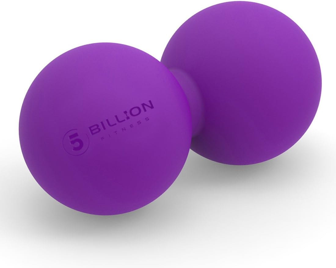 5BILLION FITNESS Peanut Massage Ball - Double Lacrosse Massage Ball & Mobility Ball for Physical Therapy - Deep Tissue Massage Tool for Myofascial Release, Muscle Relaxer, Acupoint Massage