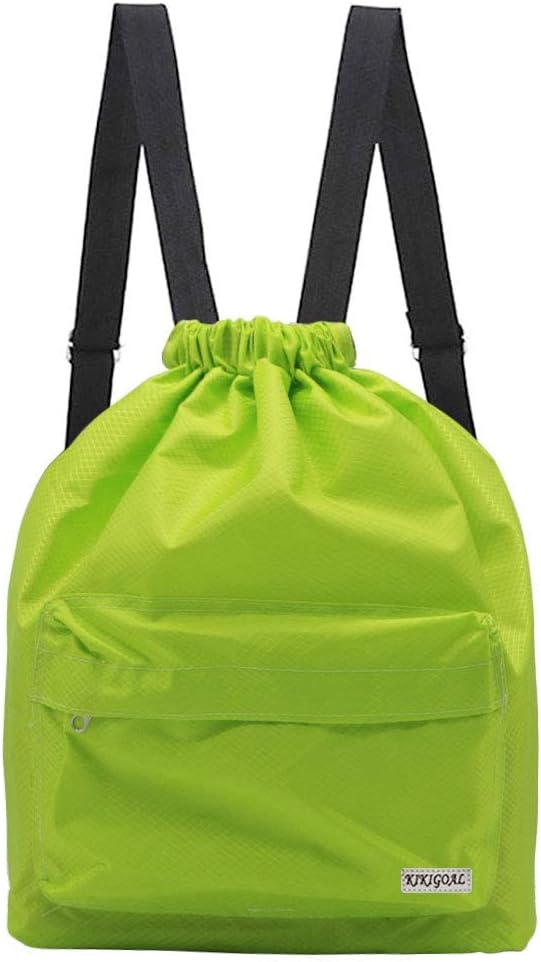 KIKIGOAL Dry Wet Separated Swimming Bag Portable Drawstring Backpack Waterproof Gym Sports Pool Beach Gear Bag