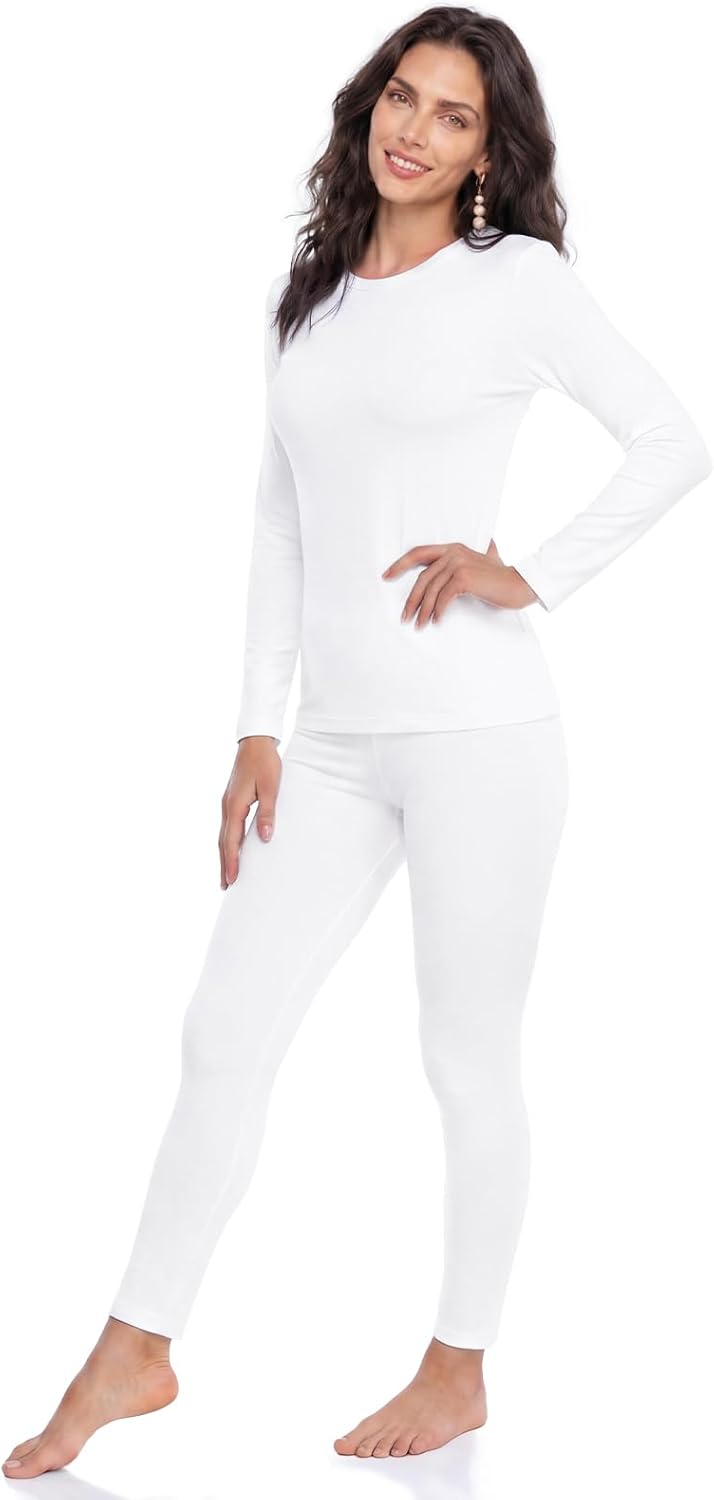 Thermal Underwear for Women Long Johns Set Fleece Lined Winter Cold Weather