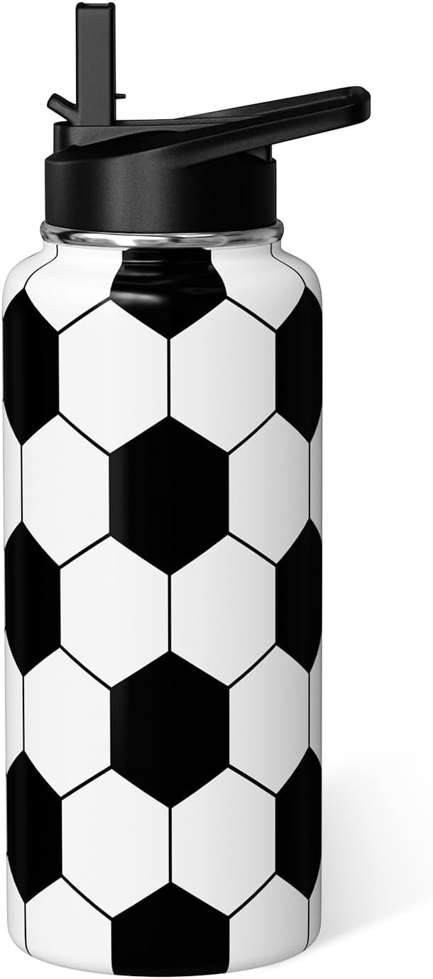Softball Water Bottle 32oz Insulated Sports Water Bottles Softball Gifts for Men Women Gift for Coach Lovers Fan Players Stuff Accessories for Boys Girls