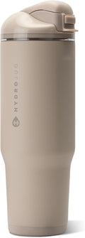 HydroJug Ease2o 32oz Insulated Water Bottle, Straw & Chug Lid, Dune