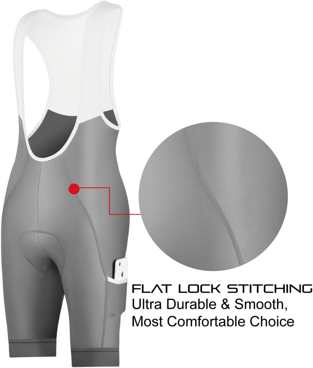 CEROTIPOLAR Men's Cycling Bib Shorts with 4D MaxCool Pad, Ergonomic Cut