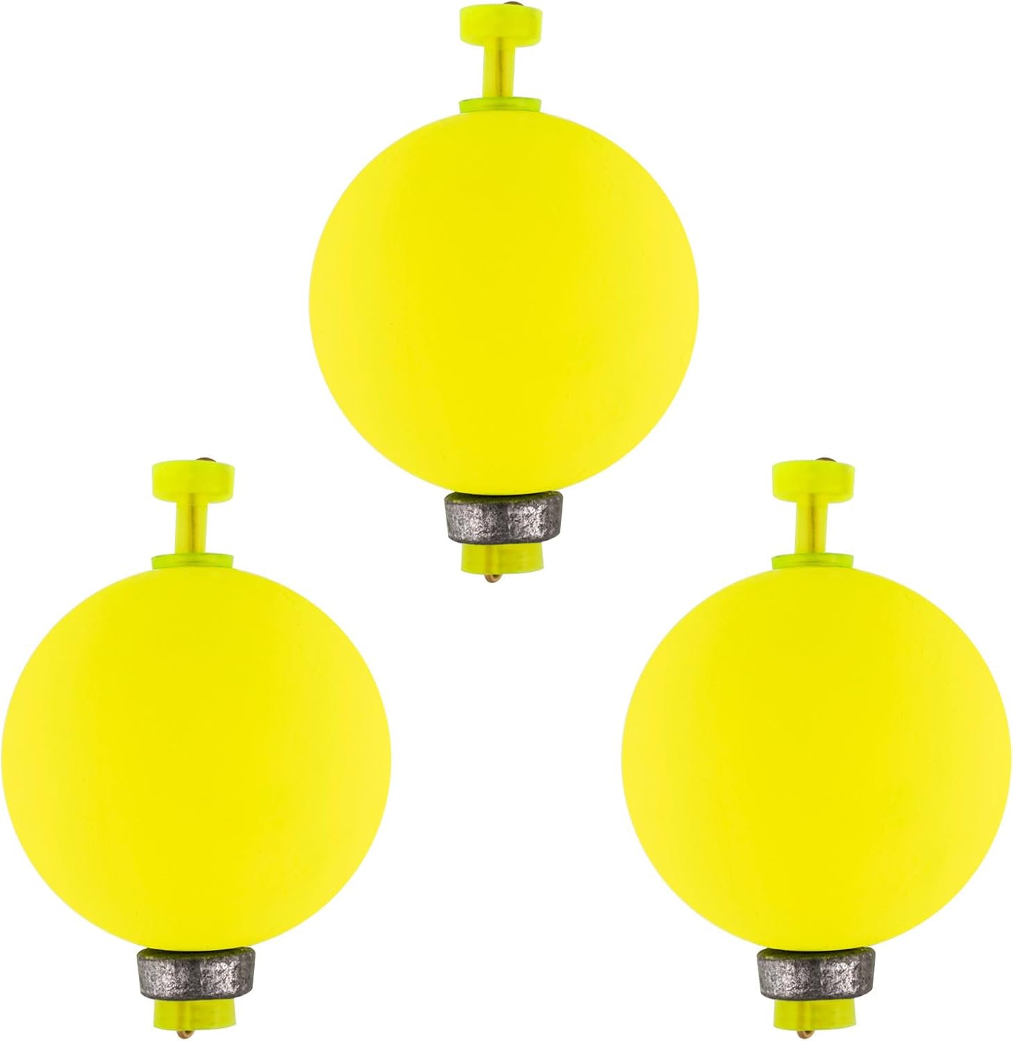 Dr.Fish 10 Pack Weighted Fishing Bobbers Snap-on Spring Floats EVA Foam Push Button Clip on Floats Fly Fishing Trout Bass Crappie Catfish