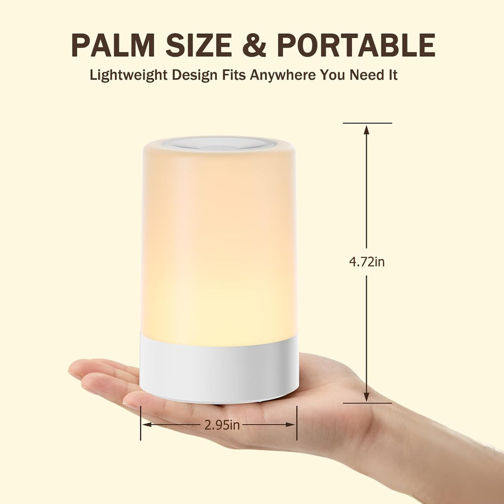 G Keni Nursery Night Light for Baby, Portable LED Touch Night Lamp for Kids and Adult, Breastfeeding, Sleep Aid, USB Rechargeable Nursing Lamp, Bedside Dimmable Warm Night Light, Soft Eye Caring