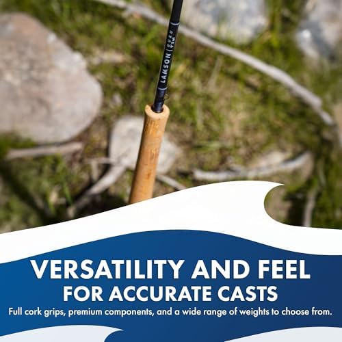 LAMSON Guru Medium Fast Action Fly Fishing Rod, All-Water 9' 4-piece w/Tube