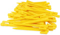 60 Pack Plastic Tent Pegs Garden Landscape Stakes 5.7 Inch for Anchoring Garden Netting, Camping Tents, Rain Tarps and Landscape Fabric Lawn Edging Yellow