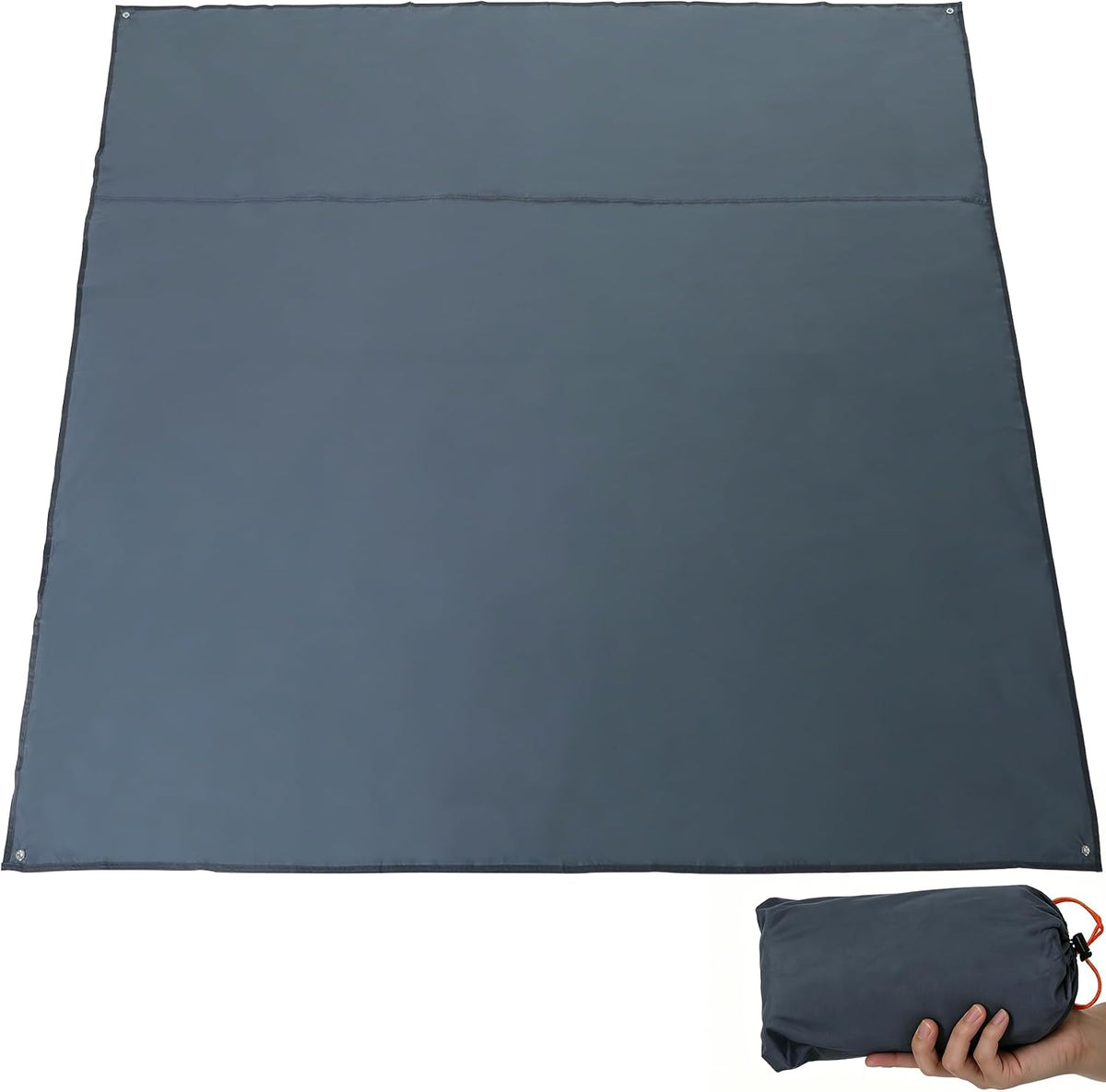 REDCAMP Waterproof Camping Tarp, Grey/Green 4 in 1 Multifunctional Tent Footprint for Camping, Hiking, Backpacking