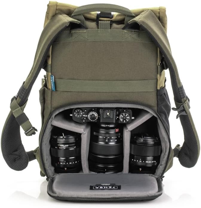 Tenba Fulton v2 10L Backpack for Mirrorless and DSLR cameras and lenses – Tan/Olive (637-731)