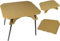 ele ELEOPTION Portable Small Folding Camping Table Aluminum Legs Khaki