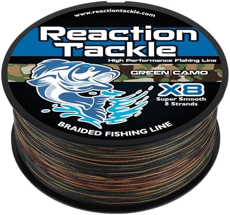 Reaction Tackle Braided Fishing Line - Pro Grade Power Performance for Saltwater or Freshwater Fish - Colored Fishing Line Braid for Extra Visibility