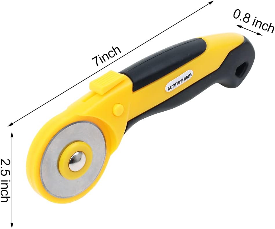 45mm Rotary Cutter for Fabric with 10 Titanium Rotary Blades