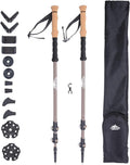Cascade Mountain Tech Trekking Poles - Carbon Fiber Monopod Walking or Hiking Sticks with with Accessories Mount and Adjustable Quick Locks