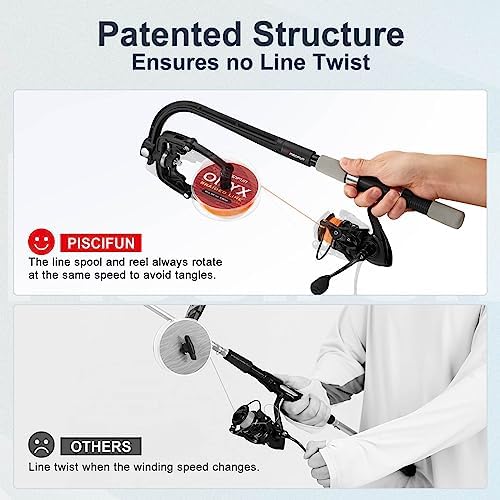 Piscifun Fishing Line Spooler, Portable Winder for Fishing Reels