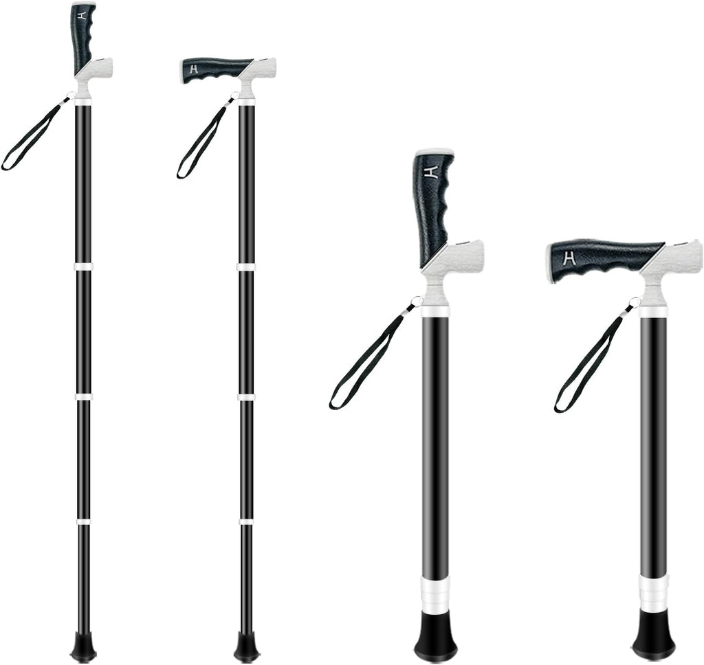 Adjustable Foldable Walking Cane, Hiking Sticks Canes Walking Sticks for Seniors,Telescopic Walking Canes with Anti-Slip Grip, Lightweight Trekking Cane for Hiking, Climbing.