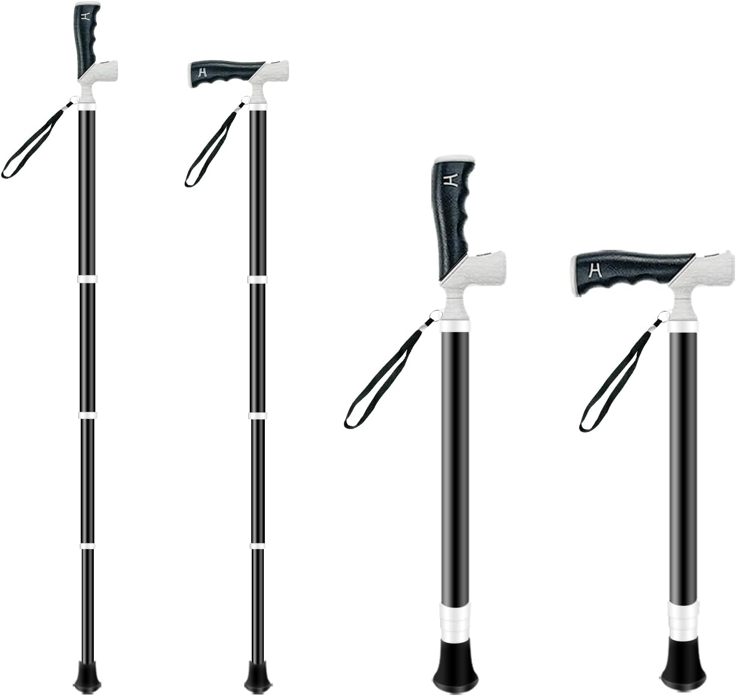 Adjustable Foldable Walking Cane, Hiking Sticks Canes Walking Sticks for Seniors,Telescopic Walking Canes with Anti-Slip Grip, Lightweight Trekking Cane for Hiking, Climbing.